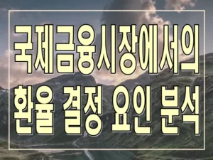 국제금융시장에서의 환율 결정 요인 분석